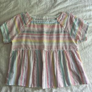 Anthropologie Multicolor Top 100% Cotton
